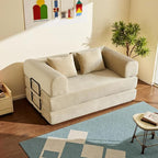 59in Convertible Sofa Bed, Corduroy Boneless Couch Bed, Futon Sleeper Sofa Pull - Image 8