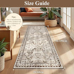 Yamaziot 2x5 Washable Hallway Runner Rug Non Slip Floral Carpet, Stain Resistant - Image 2