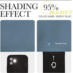 NICETOWN Smoky Blue Blackout Curtains 120 inches Length - Image 4