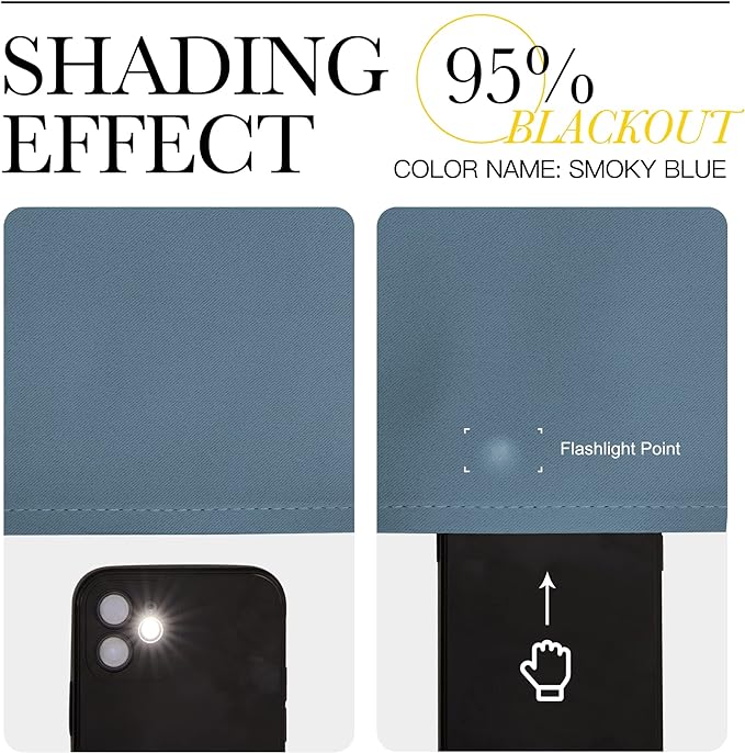 NICETOWN Stone Blue Blackout Curtains - Image 8