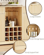 55" Fluted Wine Bar Cabinet - Image 5
