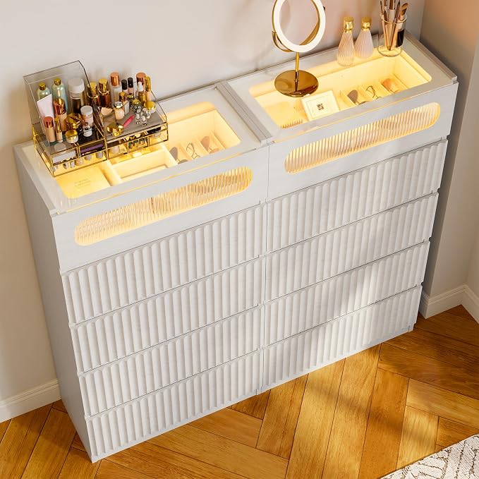 senlin Fluted 5 Drawer Dresser, - Image 8