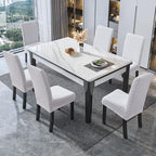 Genina Waterproof Chair Covers for Dining Room, Stretch Jacquard Dining Chair - Image 6