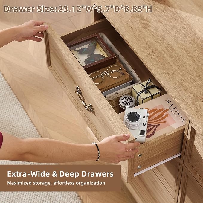 Joaxswe Farmhouse 6 Drawers Dresser - Image 5