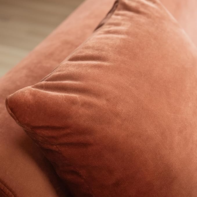 Acanva Luxury Modern Tight Curved Back Velvet Sofa, Minimalist Style Comfy Couch - Image 10