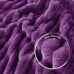 Exclusivo Mezcla Striped Fleece Throw Blanket - Image 5