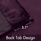 MIULEE Dark Purple Velvet Curtains 52x84 inches Luxury Blackout Curtains | - Image 3