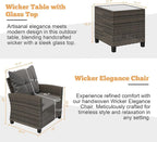Shintenchi 3 Pieces Patio Furniture Set 3 Pieces PE Rattan Wicker Chairs - Image 4