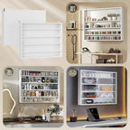 HOMCOM 5-Tier Display Cabinet, Glass Door Cabinet - Image 7