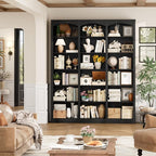FACBOTALL 71" Triple Wide Bookshelf, 6 Tier Tall Bookshelf, Large Book Shelf - Image 2