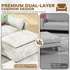 LEVELEVE 112.5" U-Shape Modular Sofa - Image 4