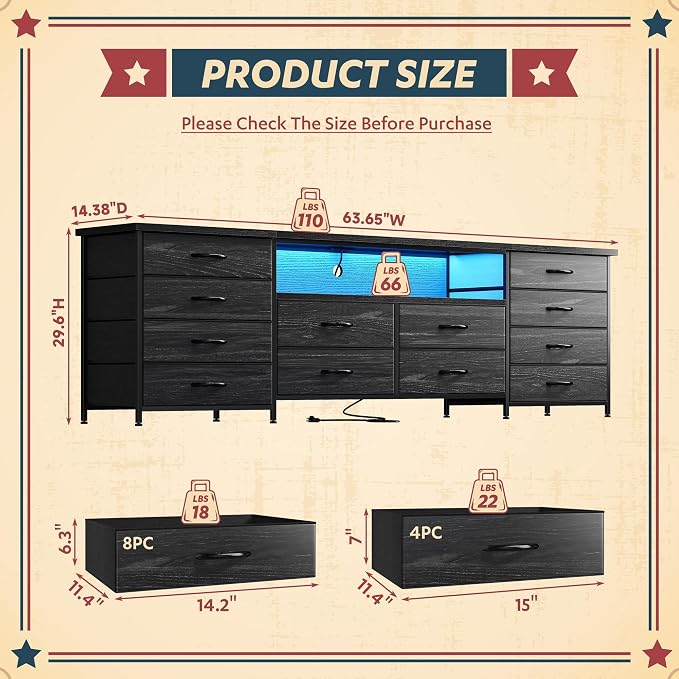 Romorgniz 63" W Dresser for Bedroom - Image 2