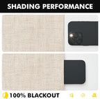 MIULEE 100% Blackout Linen Curtains 42 x 72 Inch Cream Beige 2 Panels | Thermal - Image 7