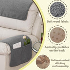 Armrest Covers - Arm Chair Covers Set of 3 Recliner Chair Covers, - Image 4