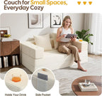 COMAX Futon Sofa Bed, 4‑in‑1 Convertible Sofa Bed, Folding Boneless Couches - Image 3