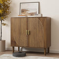 Smuxee Walnut Sideboard Cabinet, Freestanding Buffet Cabinet by Smuxee
