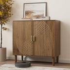 Smuxee Walnut Sideboard Cabinet, Freestanding Buffet Cabinet by Smuxee
