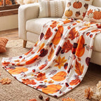 BEDELITE Fleece Blanket Soft Plush Fall Twin Size Autumn Pumpkin 60"x80" | - Image 8