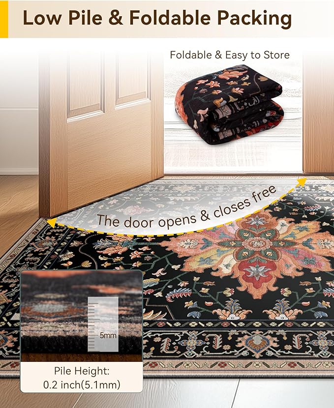 RELEANY Washable Area Rug, Runner 2'6"x10', Water Repellent, Pet Friendly - Image 6