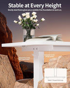 BIZUM Electric Standing Desk 60 x 24 Inch Computer Desk-Gaming Desk White Home - Image 6