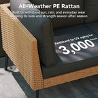Aoxun Patio Furniture Set, 5 Piece Outdoor Sectional Sofas - Image 5