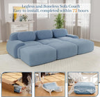 Boneless Sectional Couch, No Assembly Required, 117.3” Modular Cloud Sofa - Image 9