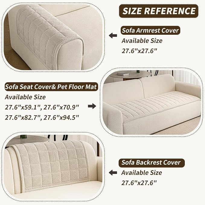 Couch Covers for Dogs Washable, 27.6"x70.9" Non Slip Couch Covers for Loveseat - Image 3