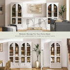 mopio Blake Tall Display Cabinet, Kitchen Buffet Pantry Cupboard, Trophy - Image 7