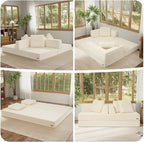 COMAX Futon Sofa Bed Queen, 4 in 1 Folding Boneless Sleeper Corduroy Couch - Image 5