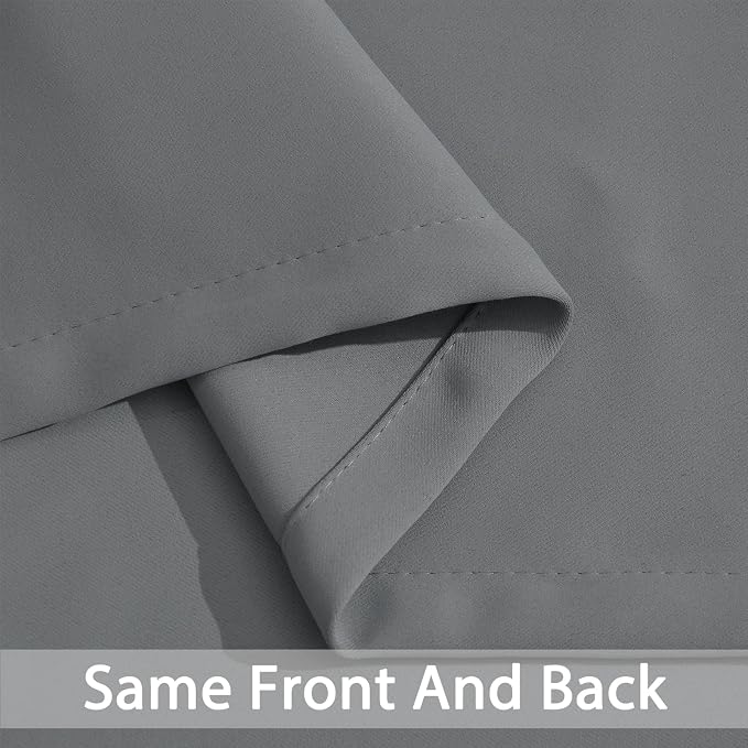 Yakamok Grey Room Darkening Curtains 84 inch Gray Sliding Door Drapes | 1 - Image 5