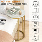 Function Home C Table End Table, Marble C Shaped Sofa Side Table, Couch Tables - Image 8