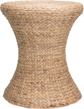 Household Essentials Handwoven Water Hyacinth Wicker Stool by HouseholdEssentials