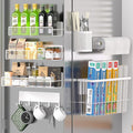 Magnetic Spice Rack for Refrigerator, 7 Pack 100% Metal Strong Magnet Shelf by DTUQYX