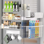Magnetic Spice Rack for Refrigerator, 7 Pack 100% Metal Strong Magnet Shelf by DTUQYX