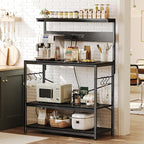 SUPERJARE Bakers Rack with Power Outlets, Microwave Stand, 39.4 X 14.3 Inch - Image 2