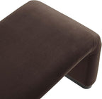 Modway EEI-6734-BLK-CHB Koda Performance Velvet Waterfall Long Bench - Image 7
