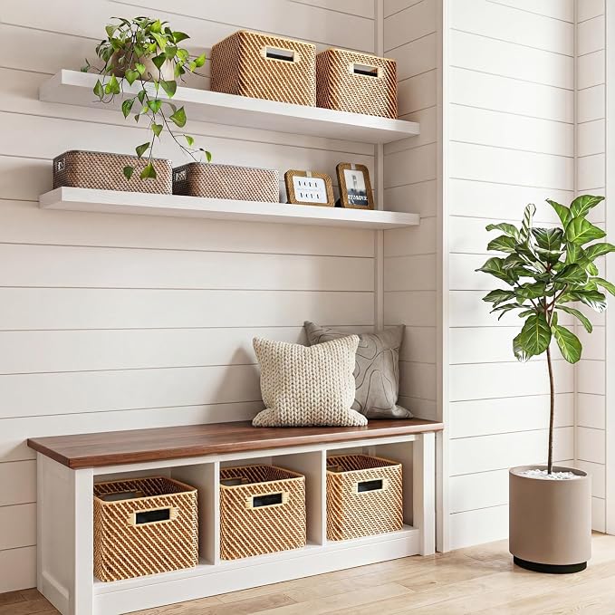 Fixwal Floating Shelves for Wall, 47.2" Long Heavy Duty Wall Mounted Rustic - Image 4