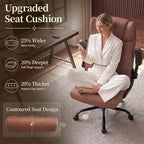 Office Chair, Leather Ergonomic Computer Desk Chair - Image 4