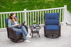 ALAULM Outdoor Swivel Rocking Chairs Set of 2 - Image 7