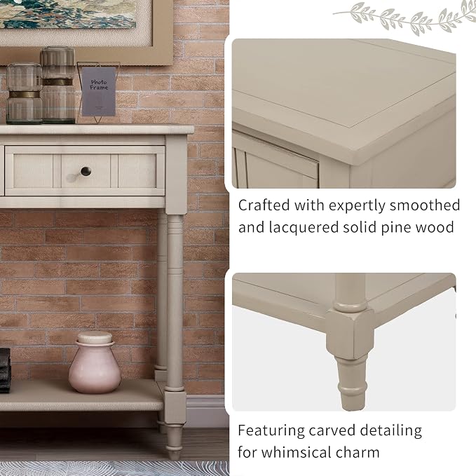 Merax Wood Sofa Table Console Table, Entryway Table Traditional Design - Image 9