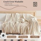 DREAMINGO Couch Cover Washable Chenille Sofa Protector - Image 5