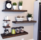 YYWUOJJ Wood Floating Shelves for Wall Decor, Rustic Wall Shelves for Bedroom - Image 7