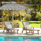 LUE BONA Chaise Lounge Chair Outdoor Set of 2, HDPS and HDPE Wicker Material - Image 2