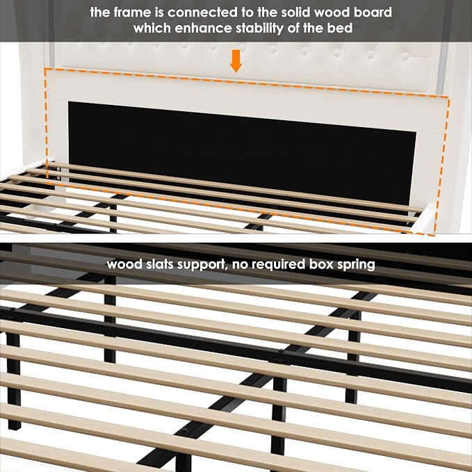 King Bed Frame 55" Tall Headboard - Image 8