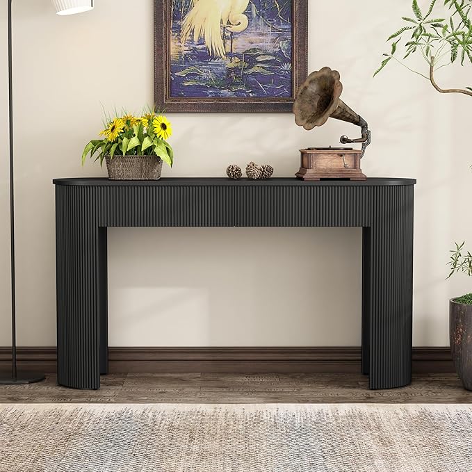 54" Console Table for Entryway, Modern Sofa Table Behind Couch - Image 3