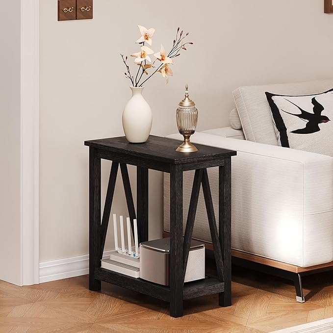 ChooChoo Farmhouse End Table, Narrow Side Table, Slim End Table - Image 4