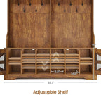 Itaar Hall Tree with Bench and Shoe Storage, 5-in-1 Entryway Bench with Coat - Image 7