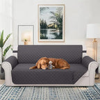 Reversible Couch Cover for 3 Cushion, Dark Grey | Couch Cover for Sofa - Image 2
