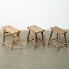 Artissance Rustic Wooden Stool – Handmade Reclaimed Wood Stool, Vintage - Image 8