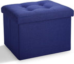 LINMAGCO Small Storage Ottoman Stool Foot Rest Stool Under Desk Stool Short by LINMAGCO